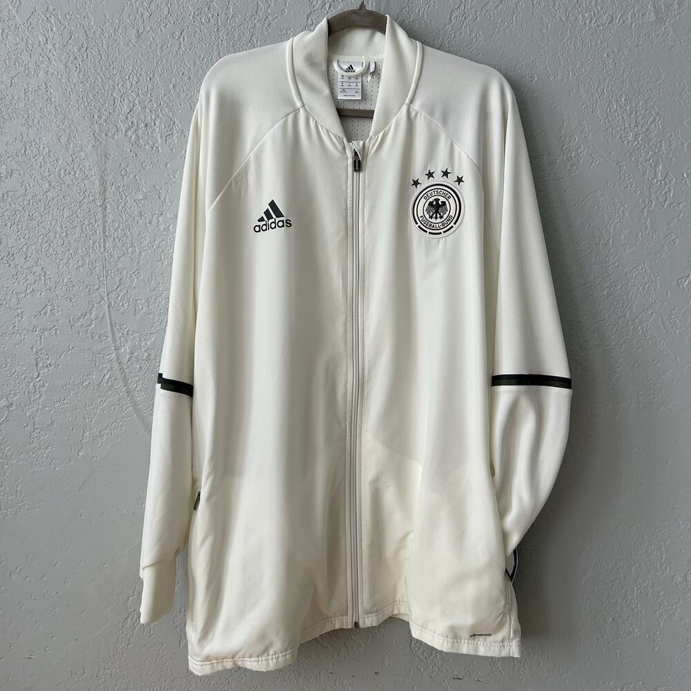 Adidas Germany DFB Track Jacket Mens 3XL Ivory Climacool Soccer National Team